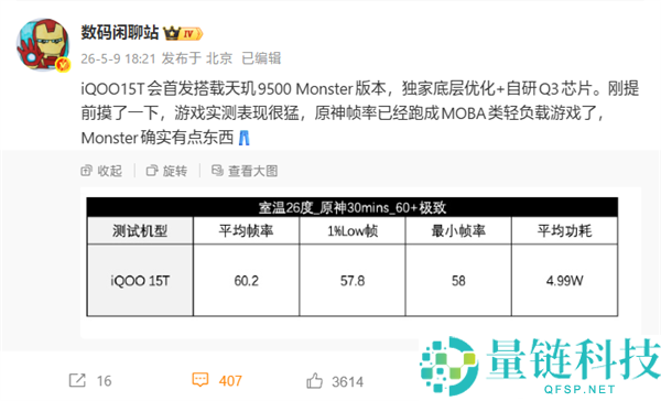 iQOO 15T 现身：首发天玑 9500+2K 直屏，性能怪兽登场