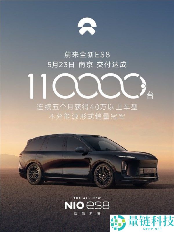 最火大型 SUV 蔚来全新 ES8 交付破 11 万台