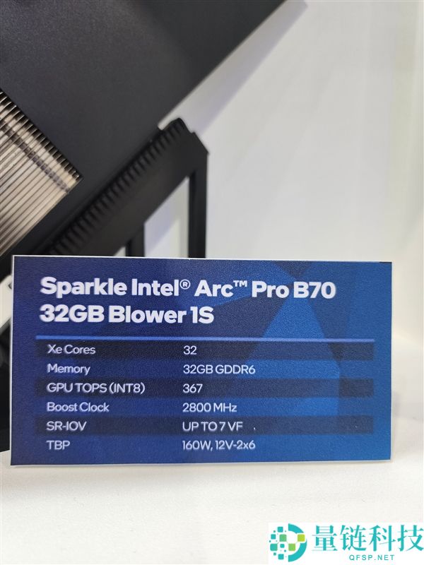 32GB显存单槽显卡：撼与锐炫Pro B70涡轮卡亮相，8卡堆叠实现256GB存储容量