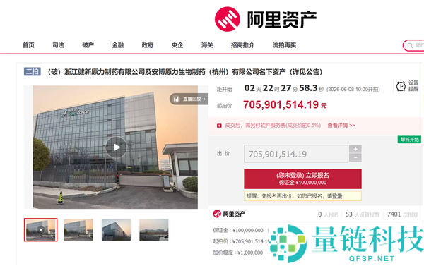 明星药企破产清理，旧日药企高价上架阿里拍卖，起拍价超7亿