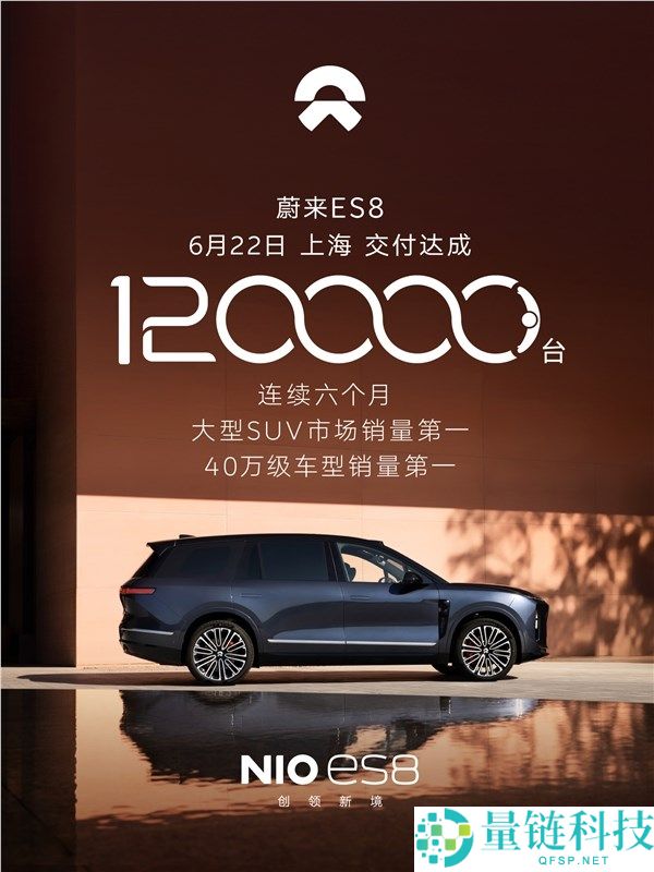 蔚来ES8荣膺六个月大型SUV销冠，第12万台新车成功交付