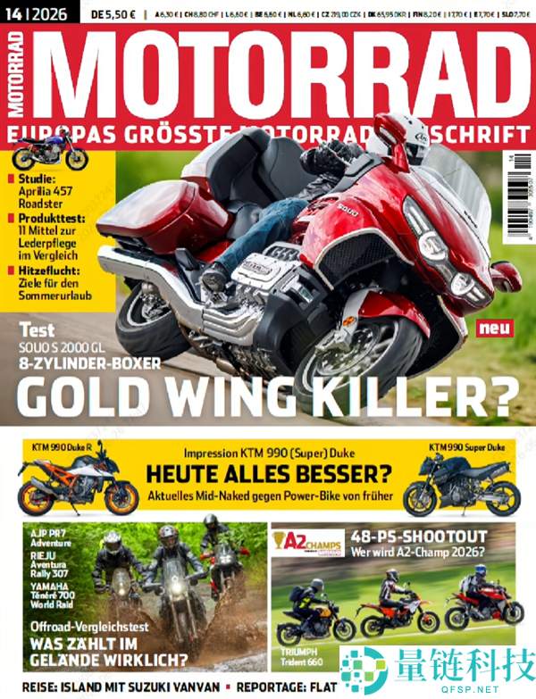 长城魂灵摩托荣登德国《Motorrad》杂志封面，魏建军感谢国际顶级媒体认可