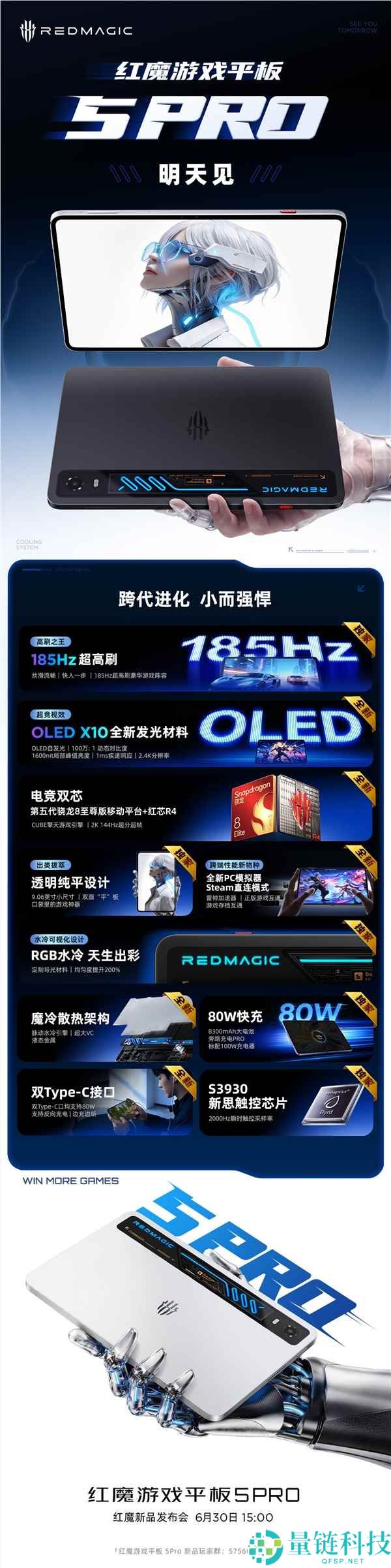 红魔游戏平板5 Pro发布：行业最强小钢炮配置全面汇总