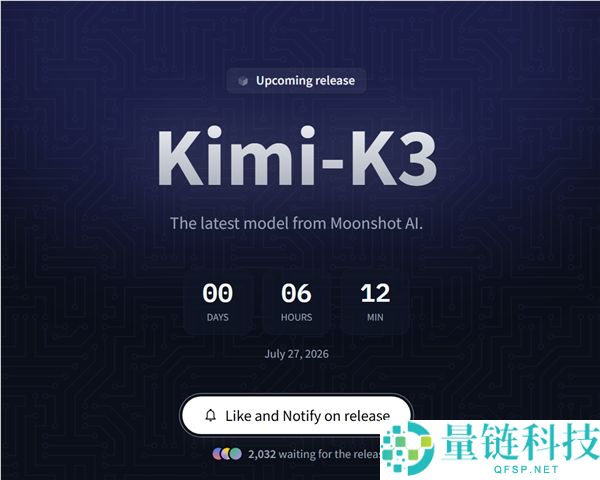 全球最大2.8万亿参数模型Kimi K3今夜正式开源，性能跃居前三名