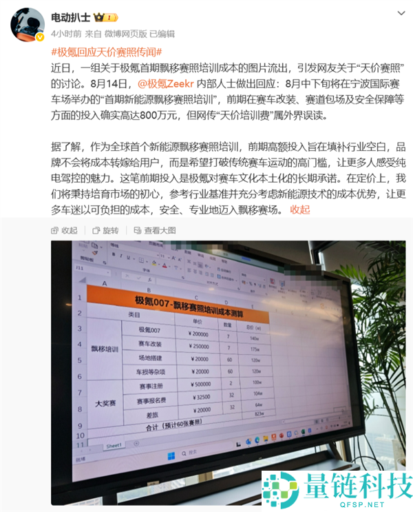 800万天价赛照乌龙事件：极氪回应造谣，承诺不转嫁成本给用户