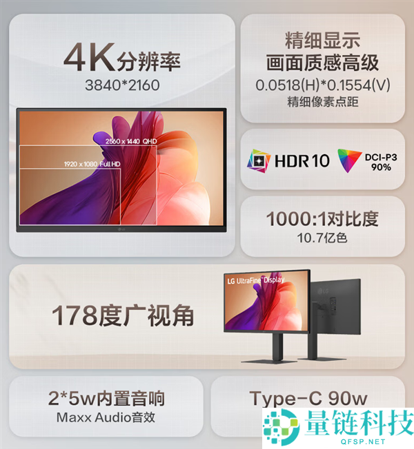 LG推出新款商务显示器：27寸4K屏仅售1599元