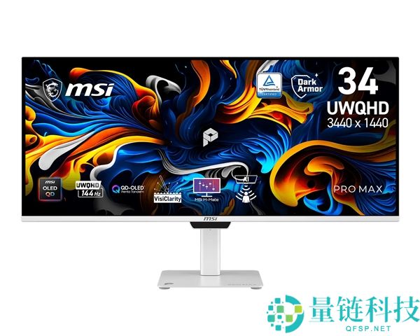 微星推出AI防烧屏Mac定制QD-OLED显示器：支持98W双C口与144Hz高刷新率