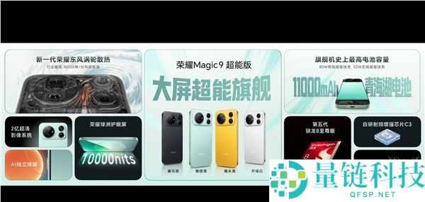 光荣Magic9超能版发布：4499元起，史上最大11000mAh青海湖电池旗舰机